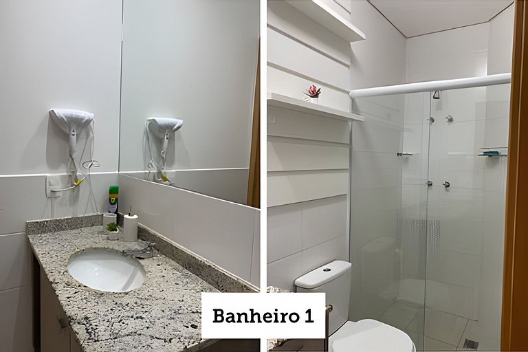 Praia Grande - Reserva DNA | 2 suítes | 1 min a pé