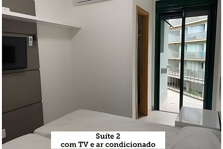 Praia Grande - Reserva DNA | 2 suítes | 1 min a pé