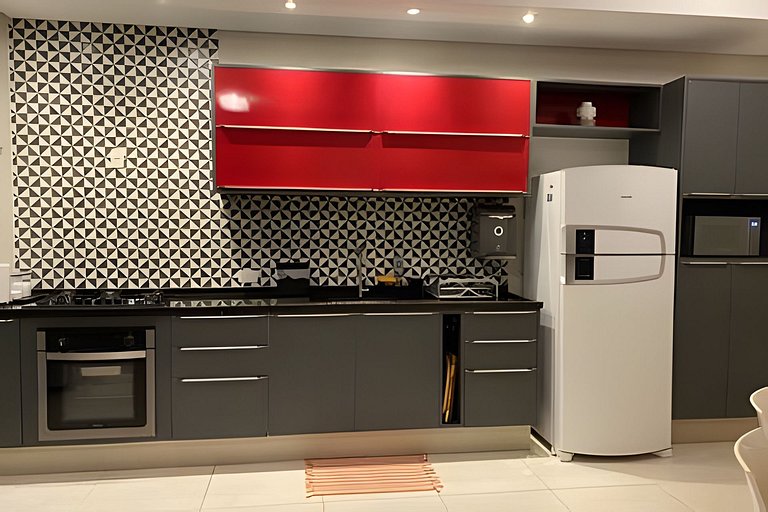 Praia Grande - Reserva DNA | 2 suítes | 1 min a pé