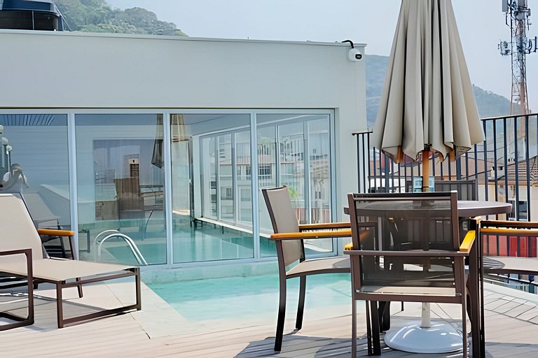 Exclusiva cobertura frente mar | 3 dorm | Bambu