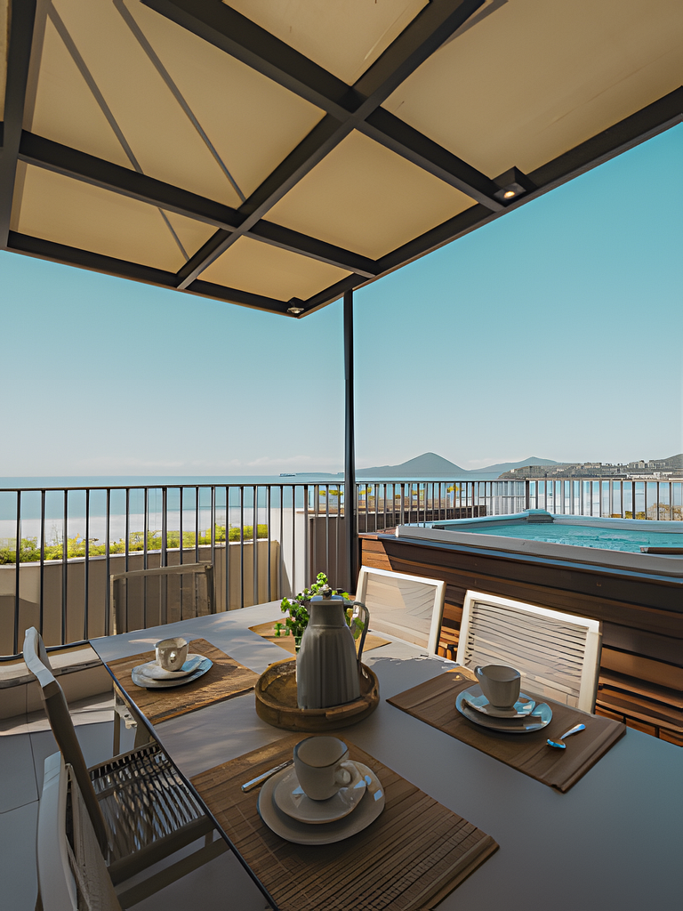 Exclusiva cobertura frente mar | 3 dorm | Bambu