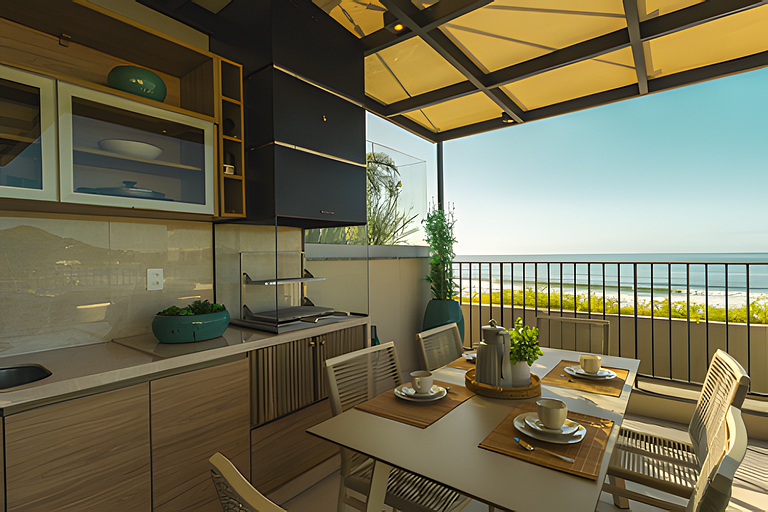 Exclusiva cobertura frente mar | 3 dorm | Bambu