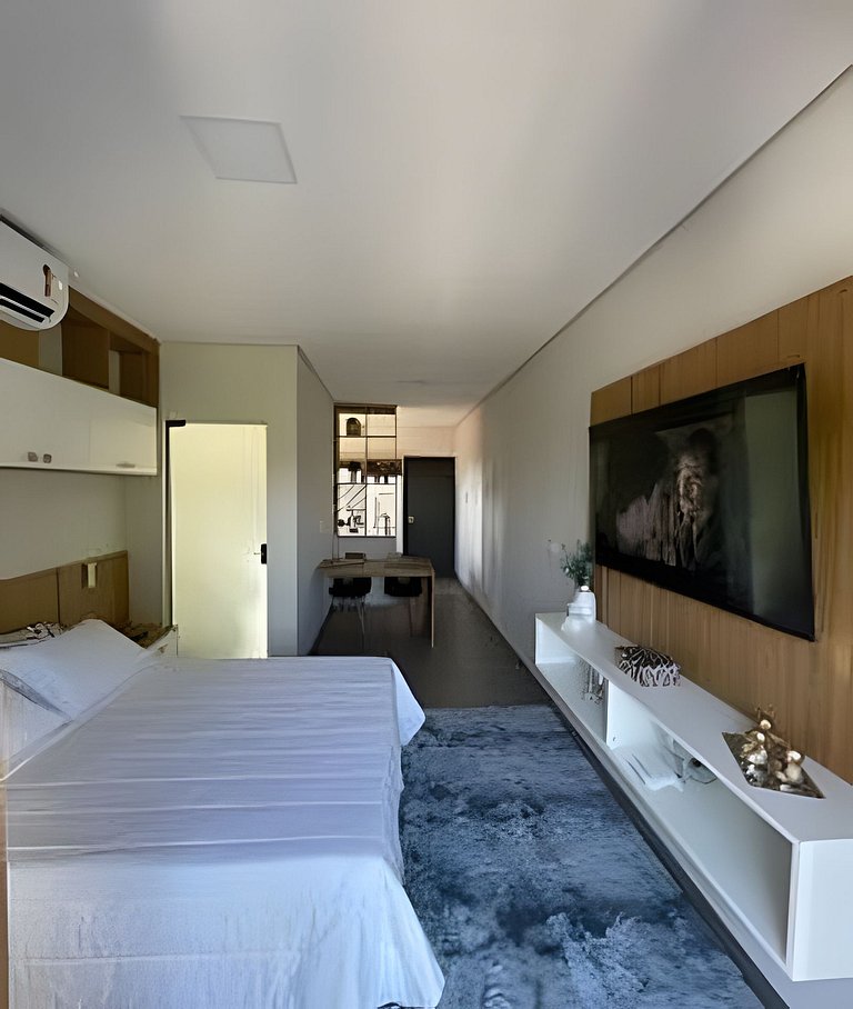 Loft Premium no Edifício Murof com Ar Vaga e Wi-Fi