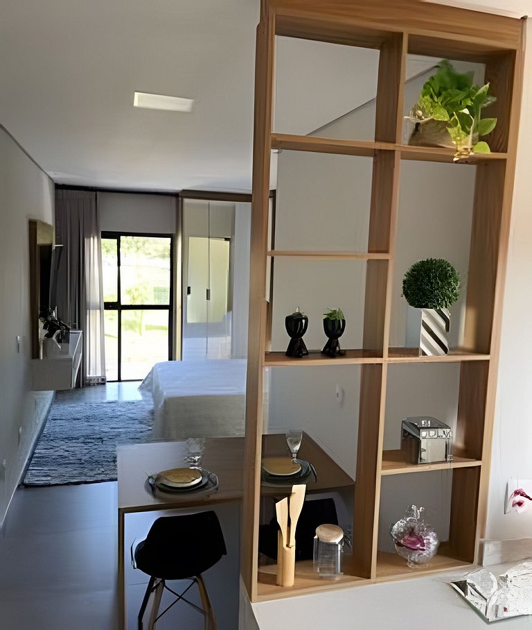 Loft Premium no Edifício Murof com Ar Vaga e Wi-Fi